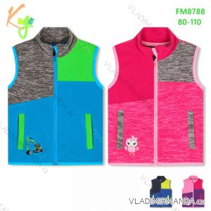Fluffy baby vest for girls and boys (80-110) KUGO FM8788