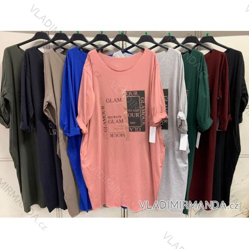 Dress classic 3/4 long sleeve women's plus size (XL/2XL ONE SIZE) ITALIAN FASHION IMC22519