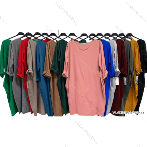 Dress classic 3/4 long sleeve women's plus size (XL/2XL ONE SIZE) ITALIAN FASHION IMC22519