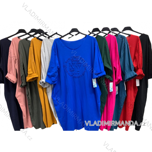 Dress classic 3/4 long sleeve women's plus size (XL/2XL ONE SIZE) ITALIAN FASHION IMC22519