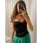 Šaty letní na ramínka dámské (S/M ONE SIZE) ITALSKÁ MÓDA IMPBB22B21841 black S