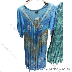 Women's Plus Size Summer Short Sleeve Dress (L/XL/2XL ONE SIZE) INDIAN FASHION IMB22183