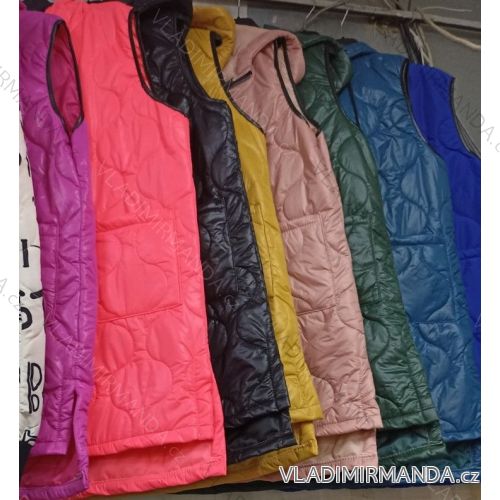 Vesta šusťáková s kapucí dámská (M/L/XL ONE SIZE) ITALSKÁ MODA IM422888