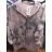 Women's Long Sleeve Weak Zip Hoodie (L/XL/2XL ONE SIZE) ITALIAN FASHION IMB22181