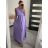 Long summer dress for women (S / M ONE SIZE) ITALIAN FASHION IMWB222567 Green M / L