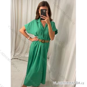 Summer Long Shirt Short Sleeve Women's Dress (S / M ONE SIZE) ITALIAN FASHION IMWB222483