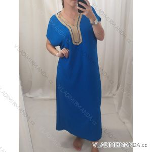 Maxi Long Oversized Summer Short Sleeve Dress Women's Plus Size (M / L / XL / 2XL ONE SIZE) ITALIAN FASHION IMM22MS55153