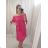 Šaty letní carmen krátký rukáv dámské (XL/XXL ONE SIZEl) ITALSKÁ MÓDA IMD21212
