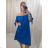 Šaty letní carmen krátký rukáv dámské (XL/XXL ONE SIZEl) ITALSKÁ MÓDA IMD21212