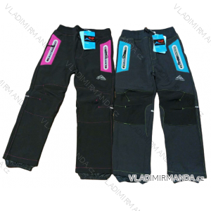 Softshell pants insulated with fleece children's girls girls and boys (116-146) KUGO HK1805-670