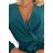339-2 BINDY Feminine dress with a neckline - green
