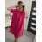 Šaty letní carmen krátký rukáv dámské (XL/XXL ONE SIZEl) ITALSKÁ MÓDA IMD21212