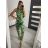 Summer tunic short sleeve and long striped skirt women (uni xs-m) ITALIAN FASHION IM119426 S/M Green