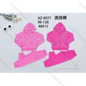 Set of children's girls' zip-up hoodie and sweatpants (98-128) ACTIVE SPORT ACT22HZ-8977