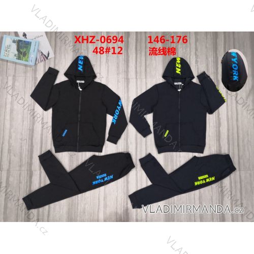Youth boy's set of hooded sweatshirt with zip and sweatpants (146-176) ACTIVE SPORT ACT22XHZ-0691