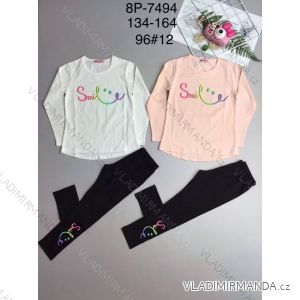 Long sleeve t-shirt and leggings set for girls (134-164) ACTIVE SPORT ACT228P-7494