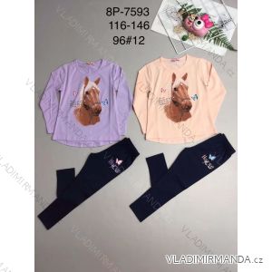 Long sleeve t-shirt and leggings set for children, teenagers, girls (116-146) ACTIVE SPORT ACT228P-7593