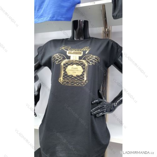 Tričko krátký rukáv dámské (M-XL) TURECKÁ MÓDA TMWG22GYA0170