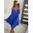 Summer dress with straps women (S / M ONE SIZE) ITALIAN FASHION IMM211288 S/M Royal blue