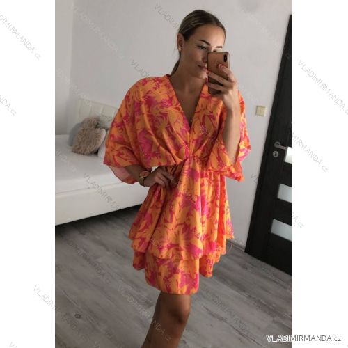 Summer short sleeve summer dress (S / M ONE SIZE) ITALIAN FASHION IMWY21019