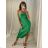 Women's long summer satin strapless dress (S / M ONE SIZE) ITALIAN FASHION IMWB222457 Pink dark S/M