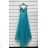 Women's long party dress with straps (S/M ONE SIZE) ITALIAN FASHION IMPSH2460030 pink salmon S/M