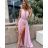 Women's Dress Long Straps Variable Tie (S/M/L/XL ONE SIZE) ITALIAN FASHION IMM223000HG - Fuchsia Pink - S/M