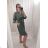 Women's Oversize Elegant Belted Short Sleeve Summer Dress (S/M/L/XL ONE SIZE) ITALIAN FASHION IMWB22191