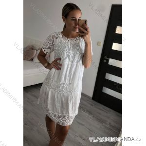 Summer Lace Short Sleeve Dress, Oversized (L / XL / 2XL ONE SIZE) ITALIAN FASHION IMWD22064