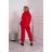 Insulated set with a short red blouse