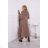Insulated dress with longer sides khaki
