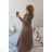 Insulated dress with longer sides khaki