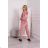 Velor set with a hood - dark powder pink