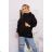 Black insulated turtleneck sweatshirt