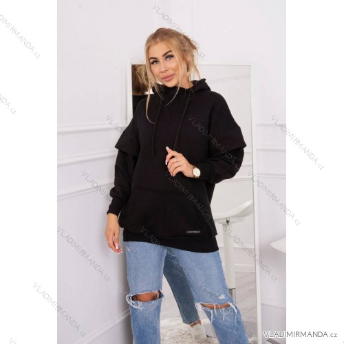 Black insulated turtleneck sweatshirt