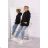 Black insulated turtleneck sweatshirt