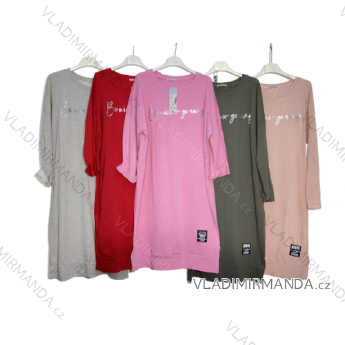 Women's Warm Long Sleeve Dress (L / XL ONE SIZE) ITALIAN FASHION IM421MIA