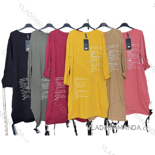 Women's Warm Long Sleeve Dress (L / XL ONE SIZE) ITALIAN FASHION IM421MIA
