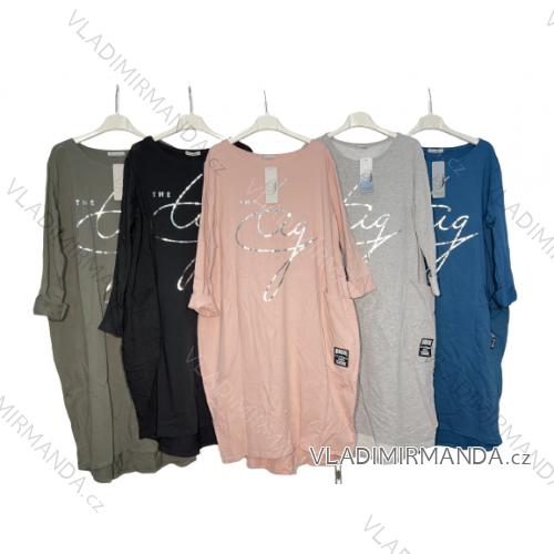 Women's Warm Long Sleeve Dress (L / XL ONE SIZE) ITALIAN FASHION IM421MIA