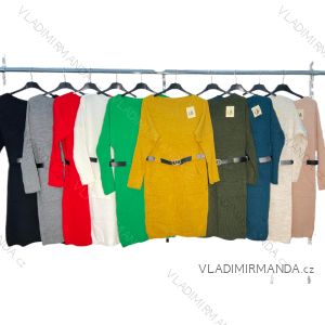 Women's Warm Long Sleeve Dress (L / XL ONE SIZE) ITALIAN FASHION IM421MIA