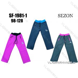 Softshell pants with fleece for children, girls and boys (98-128) SEZON SEZ22SF-1981-1