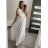 Summer short sleeve summer dress (S / M ONE SIZE) ITALIAN FASHION IMWY21019 S/M white