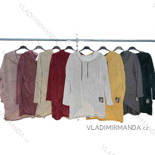 Shirt 3/4 sleeve ladies strip (4XL/5XL ONE SIZE) ITALSKÁ MÓDA IM422026