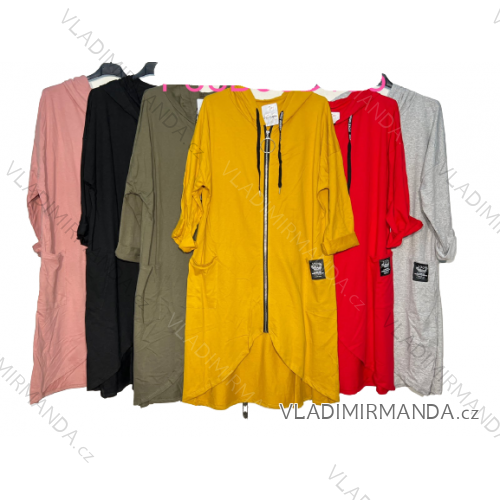 Shirt 3/4 sleeve ladies strip (4XL/5XL ONE SIZE) ITALSKÁ MÓDA IM422026