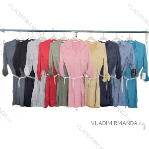 Women's Warm Long Sleeve Dress (L / XL ONE SIZE) ITALIAN FASHION IM421MIA
