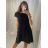 Summer long sleeve flowered women's dress (UNI S / L) ITALIAN FASHION IMK20150 36 black