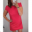Summer long sleeve flowered women's dress (UNI S / L) ITALIAN FASHION IMK20150 pink 36