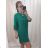 Tunic Shirt Extended With Belt 3/4 Long Sleeve Women's Plus Size (L/XL/2XL ONE SIZE) ITALIAN FASHION IMH22883
