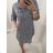 Linen Shirt Dress Short Sleeve Women's (S / M ONE SIZE) ITALIAN FASHION IM722110