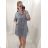 Linen Shirt Dress Short Sleeve Women's (S / M ONE SIZE) ITALIAN FASHION IM722110